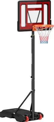 Obrázok produktu pre Fortuna Lai Vonkajší basketbalový stojan s kolieskami, výškovo nastaviteľný 160–210 cm, basketbalový kôš so stojanom, zadná stena 83 x 59 cm, pre mládež na dvoroch, v záhradách, garážach