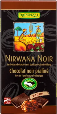 Produktbild von Rapunzel 1430300, dunkle Schokolade, 100 g, 2359 kJ, 567 kcal, 37,88 g, 47,4 g