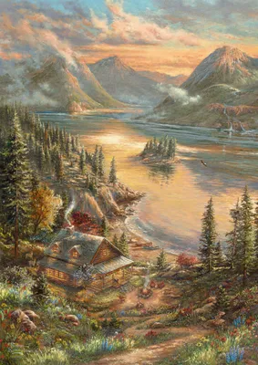 Produktbild von Schmidt® Spiele 59710 Thomas Kinkade Pracht am Seeufer Puzzle, 500 Teile, 500 Stück(e), Landschaft, 10 Jahr(e)