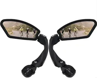 Produktbild von Fahrradspiegel Rückspiegel HD Edelstahl Spiegel Ein Paar für E-Bike und Fahrrad Fahrrad-Rückspiegel für Lenker（2 Stück Viereck）