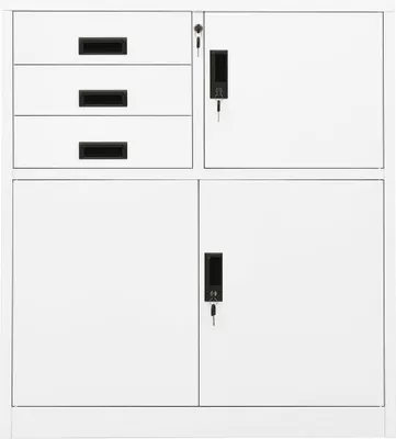 Immagine prodotto di Armadio per Ufficio Bianco 90x40x102 cm in Acciaio