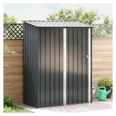 Produktbild von Gartenhaus, Anthrazit, 153,5 x 86 x 200 cm, Metall, Werkzeugschuppen, Außen-Aufbewahrung für Rasen, Terrasse, Hinterhof