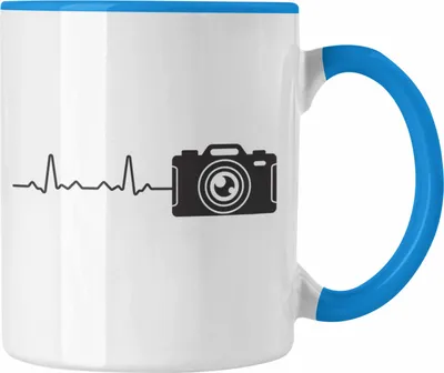 Produktbild von Trendation - Fotograf Tasse Zubehör Fotografie Geschenk Fotografieren Kaffeetasse Geschenkideen Lustiger Spruch (Blau)