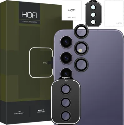 Obrázok produktu pre Kaamera kaitseklaas Hofi Galaxy S24 FE/S24+ Pro+, rngad, must
