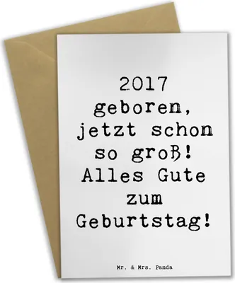 Produktbild von Mr. & Mrs. Panda valentinstagskarte Spruch 2017 Geburtstag - Weiß - Geschenk, osterkarten, hochzeitskarten, Geburtstagsfeier, Happy Birthday, jetzt schon so groß, Alter