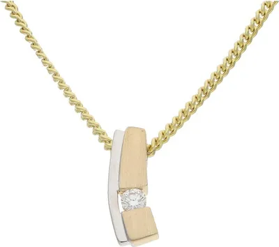 Produktbild von Kettenanhänger Gold und Weißgold 585 Brillant JL10-02-3236 JuwelmaLux