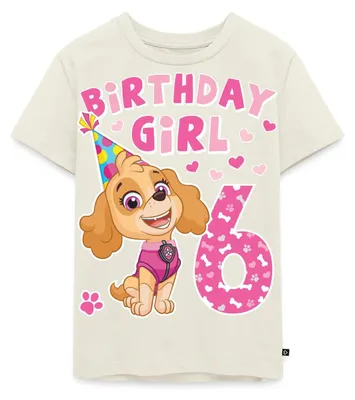 Produktbild von Spreadshirt Paw Patrol Geschenk 6 Jahre 6. Geburtstag Skye Kinder Premium T-Shirt, 122/128 (6 Jahre), Naturweiß