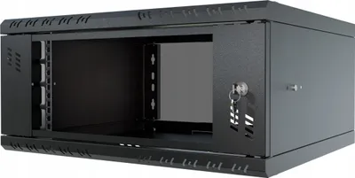 Immagine prodotto di Serverschrank 19" 4U, 450mm, Glastür, schwarz