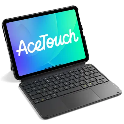 Produktbild von Inateck KB04122, Folio, Apple, iPad 11" (A16 2025), iPad 10, iPad Air 11" M3/M2 (2025/2024), iPad Air 7/6/5/4, iPad Pro 11" 4/3/2/1, 27,9 cm (11"), Bluetooth, 450 g