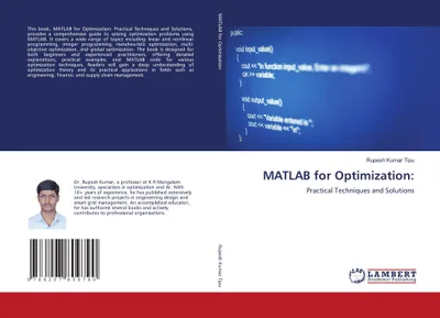 Produktbild von MATLAB for Optimization: