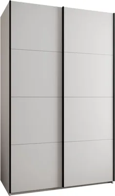 Produktbild von MEBLE KRYSPOL LUX 1 Kleiderschrank - 245,5x150x64cm - Weiß, Weiß, Schwarz