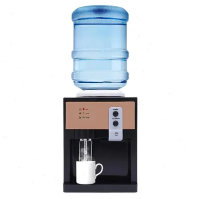 Produktbild von Tisch Wasserdispenser - Wasserspender heiß & kalt - Für 3,5/5/10/18,9 L Flaschen - 220V - 550W Heizen, 75W Kühlen - Edelstahlauskleidung - 36x24x27 cm