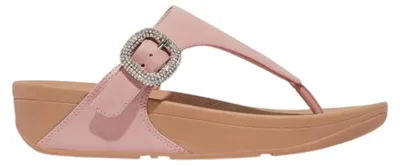 Productafbeelding van FitFlop - "Lulu" kristal sandalen voor dames, leer, teenslipper, model HD290 (maat 34 EU) (beige), AI-gegenereerde afbeelding
