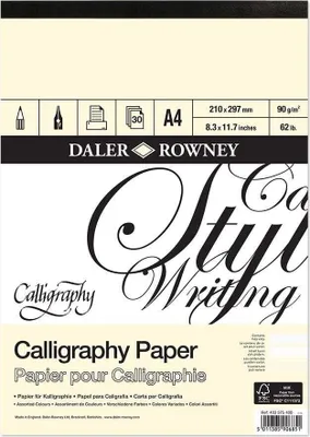 Obrázek produktu pro Daler Rowney Calligraphy Drawing Paper Skicář 30 A4 90 g