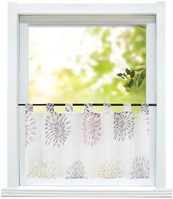 Zdjęcie produktu dla Fioletowa zasłona z wzorem w kółka, 60 x 120 cm