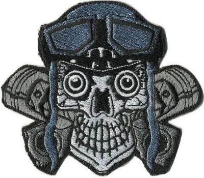 Produktbild von AUFNÄHER - Totenkopf - 01967 - Gr. ca. 9,5 x 8,5 cm - Patches Stick Applikation