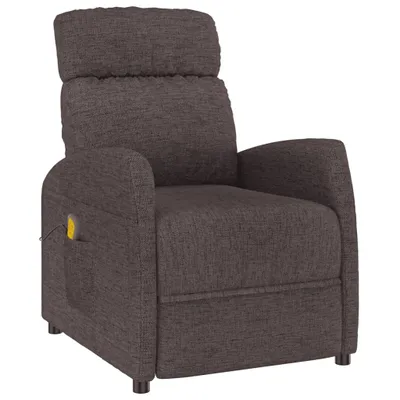 Obrázek produktu pro Masážní křeslo tmavě hnědé textil