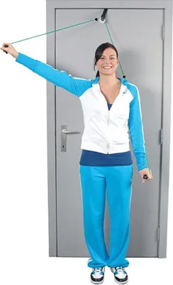 Produktbild von Schultertrainer Pulley, Shoulder Rope Pulley-Set, Schulter Trainer Seilzug Seil Gymnastik inkl. Handgriffe und Befestigung Reha, Physiotherapie