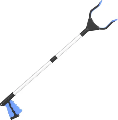 Immagine prodotto di Pinza pieghevole Intirilife in blu - pinza per raccogliere - braccio per raccogliere, extra lungo, per gli anziani o per raccogliere più facilmente i rifiuti