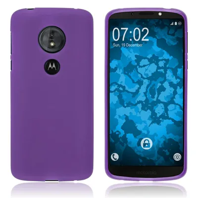 Produktbild von PhoneNatic Case kompatibel mit Lenovo Moto G6 Play - lila Silikon Hülle matt Cover