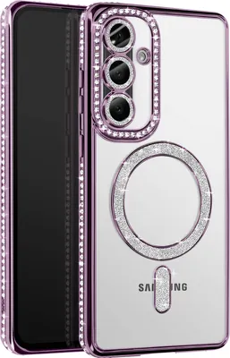 Immagine prodotto di Avizar, custodia diamante per Samsung Galaxy A56 MagSafe bordo strass, viola