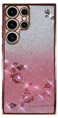 Produktbild von GLITZER STRASS ROSE TPU HÜLLE Silikon Case Cover Handyhülle für Samsung Galaxy S21 Ultra 5G
