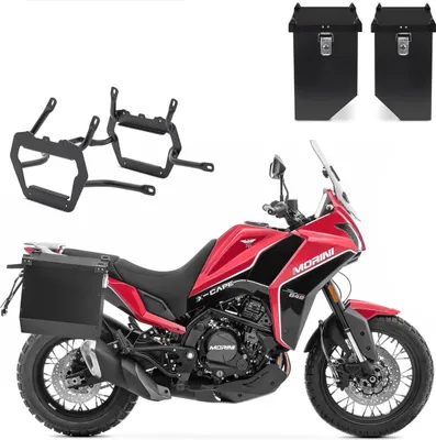 Obrázok produktu pre Sada hliníkový kufor + nosič kufra vhodná pre Moto Morini X-Cape 650 21-24