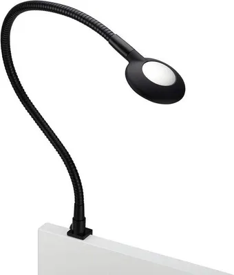 Obrázek produktu pro LED lampa na čtení – noční lampička – lampa na čtení knih – ideální pro čtení v posteli – flexibilní husí krk – 565 mm – černá barva