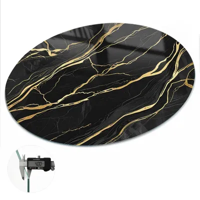 Produktbild von Glas Tischplatte fi100 cm – Tischauflage aus gehärtetem Glas – Glasplatte für Esstisch – Küchentischplatte aus Glas – Tischschutz Glas modern – Dekorative Glasplatte – Pflegeleichte Glastischplatte – Sicherheitsglas Tischplatte – Elegante Struktur