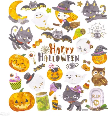 Produktbild von DPCraft AUFKLEBER Dekor Stickers Scrapbooking 32 Stk., Halloween
