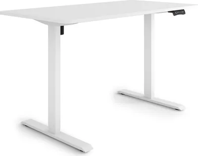 Produktbild von ESMART Germany ETX-121WW 140 x 70 cm Weiß Ergonomischer Steh-Sitz-Schreibtisch Stufenlos elektrisch höhenverstellbar 73,5 - 123,5 cm 3x Memory Aktivitätserinnerung Soft-Start/Stopp Schnelle Montage