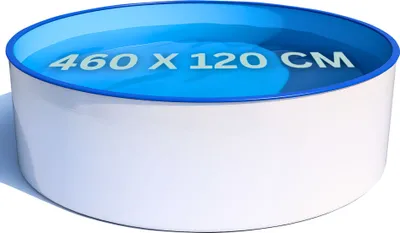 Produktbild von Stahlwandpool Rund Ibiza Ø 460 x 120 cm Blau