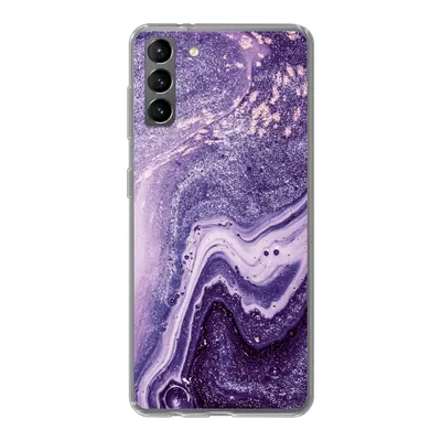 Produktbild von MuchoWow® Handyhülle Schutzhülle Hülle für Samsung Galaxy S21 Plus Naturstein - Glitzer - Luxus Silikon Softcase Handy Hülle - Handy-Tasche