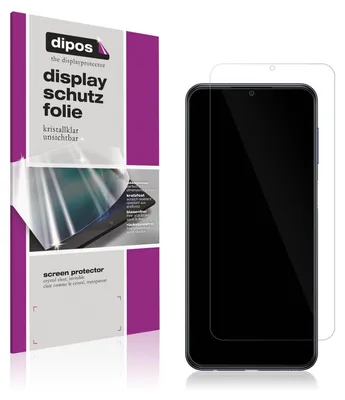 A product package for screen protectors is shown next to a smartphone with a screen protector applied.