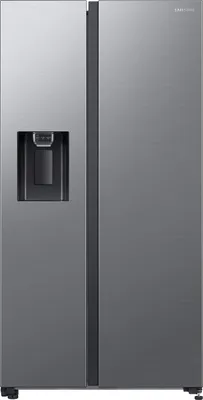 Produktbild von Samsung Side-by-Side mit Slim Ice Maker und Wassertank, 628 ℓ, Freistehend, Amerikanische Tür, Edelstahl, Gehärtetes Glas, Links/Rechts, 628 l