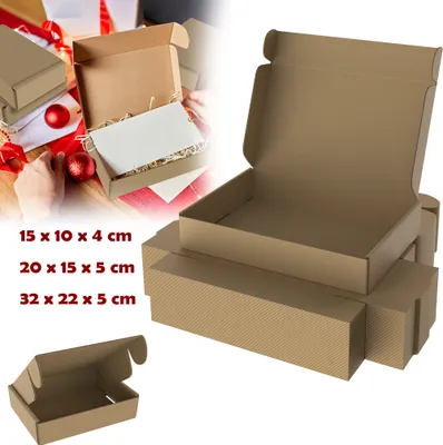Produktbild von LARS360 20 Faltschachteln Versandkarton, flache Verpackungskartons 20 x 15 x 5 cm, perfekt für den sicheren Versand von kleinen Produkten und Waren