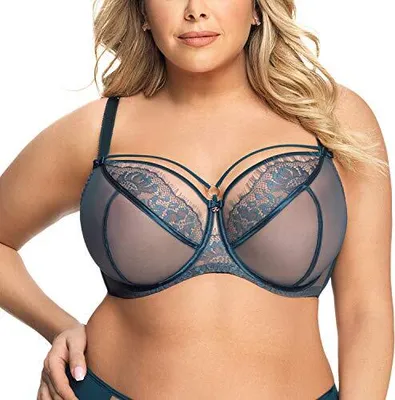 Produktbild von Gorsenia Damen Soft BH Softschale Bügel große Größen K496 Paradise , grün, 65I