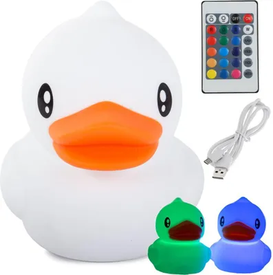 Obrázek produktu pro Vedl kachna noční světlo rgb dálkové ovládání usb