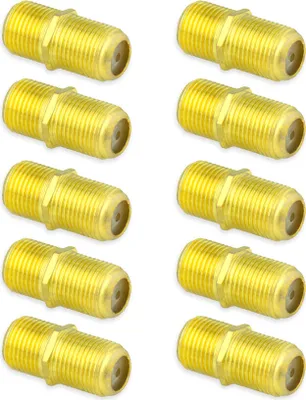 Produktbild von 10x SAT F-Buchse Verbinder Kupplung Doppelbuchse Koaxial Kabel Adapter Verbinder