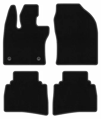 Produktbild von Velours-Fußmatten für Toyota Prius V 2023- (Liftback) – 4-tlg, Schwarz, passgenau – Wielganizator BASIC