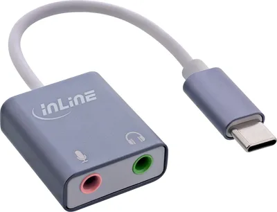 Zdjęcie produktu dla Adapter audio InLine® USB, kabel USB-C