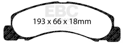 Obrázek produktu pro EBC Sada brzdových destiček YELLOWSTUFF Přední Ford