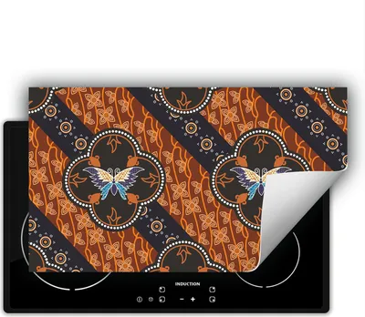 Image de DarHaus Plaque de recouvrement pour cuisinière 90x52 cm Tapis antidérapant Enroulable, Papillon