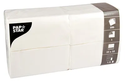 Zdjęcie produktu dla Papstar Prägeservietten weiss 1lagig geprägte Servietten 500 Stück