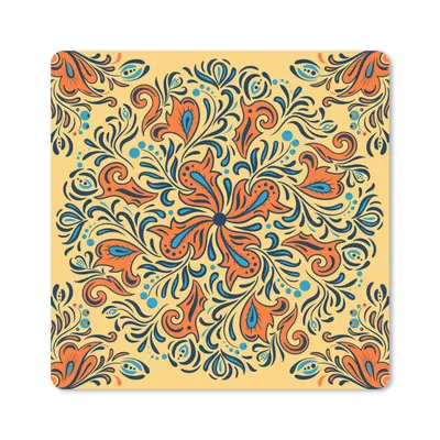 Produktbild von MuchoWow® Mauspad Mousepad Blume - Blütenblätter - Orange - Muster 30x30 cm - Mousepads - Maus Mat - Pad - Mausunterlage - Gaming