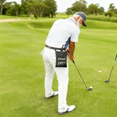 Produktbild von Golfball-Gürteltasche mit Reißverschluss zur Aufbewahrung von Gegenständen – Golfzubehör für Outdoor-Aktivitäten, Training, Übungen, Reisen und das Fitnessstudio für Männer, Frauen und Väter