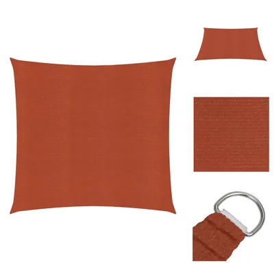 Productafbeelding van vidaXL Zonnezeil, 160 g/m², terracotta, 6x6 meter, HDPE - Zonneschermen & zonwering