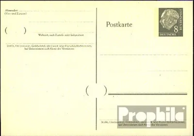 Produktbild von Belege Ganzsachen BRD (BR.Deutschland) 1960 P35II b Amtliche Postkarte un Heuss I