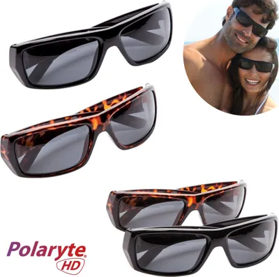 Produktbild von Polaryte® HD UV 400 - Sonnenbrillen Spar Set, 2 Stück, mit Magnet Clip,  polarisierte Sonnenbrille für Damen und Herren, schwarz und braun