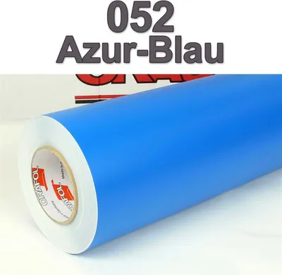 Produktbild von (6,95€/m²) Oracal® Möbelfolie 052 Azurblau Matt 31,5 cm Breite Laufmeterware selbstklebende Folie Plotterfolie Klebe Folie Oracal 631 matte Küchenfolie